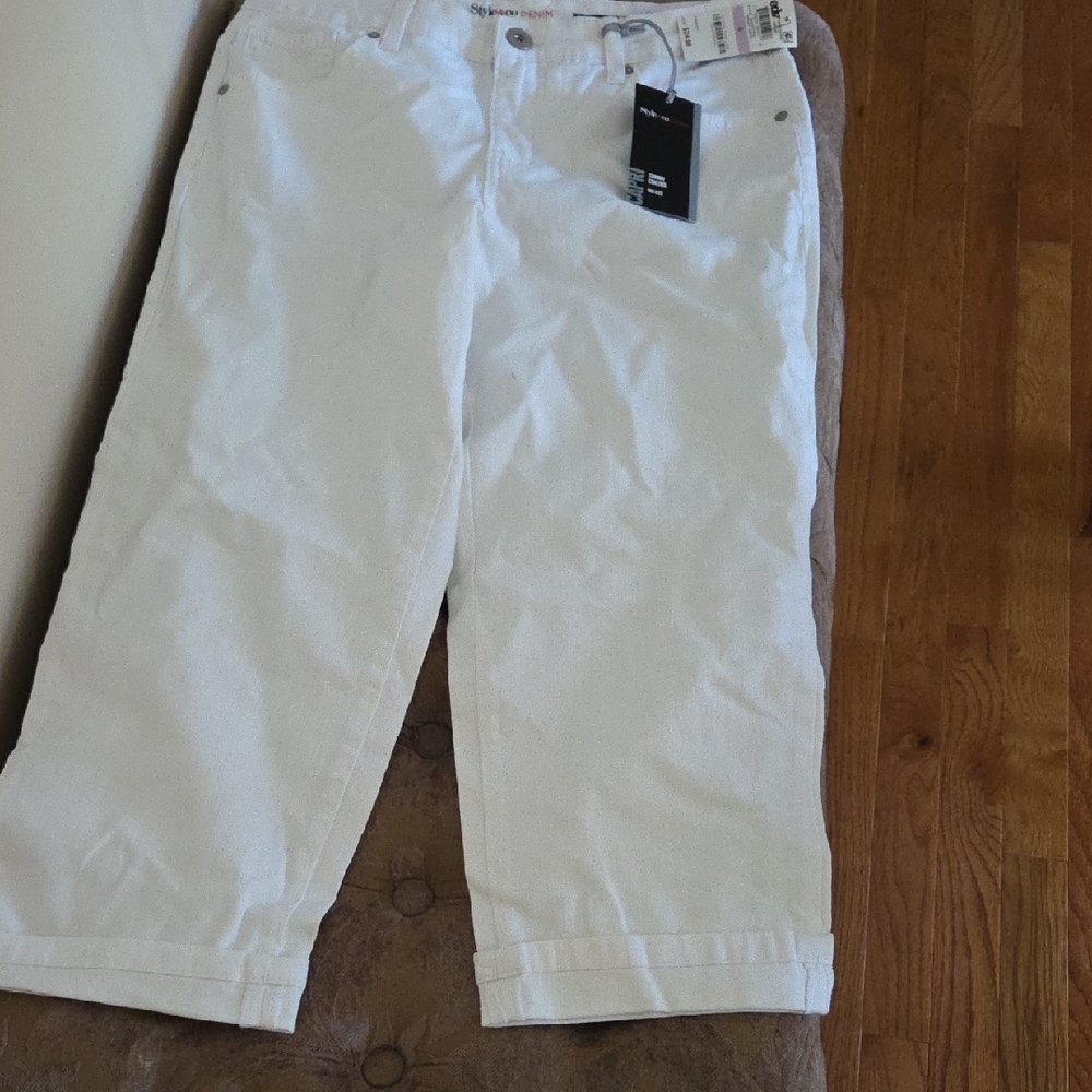 Style & Co. Women's White Ankle Jeans